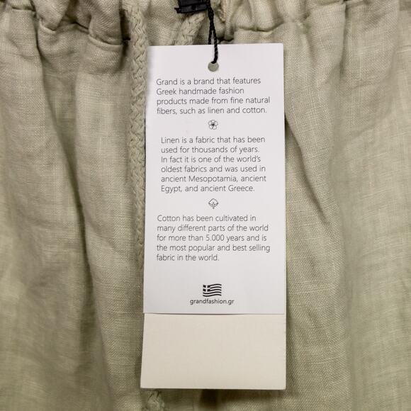 Women's Medium Linen Pants GRAND GREECE Resort Ware Capri Pants - Picture 4 of 5